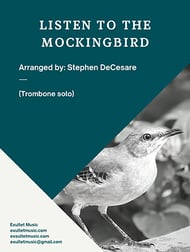 Listen To The Mockingbird: Trombone solo and Piano E Print cover Thumbnail
